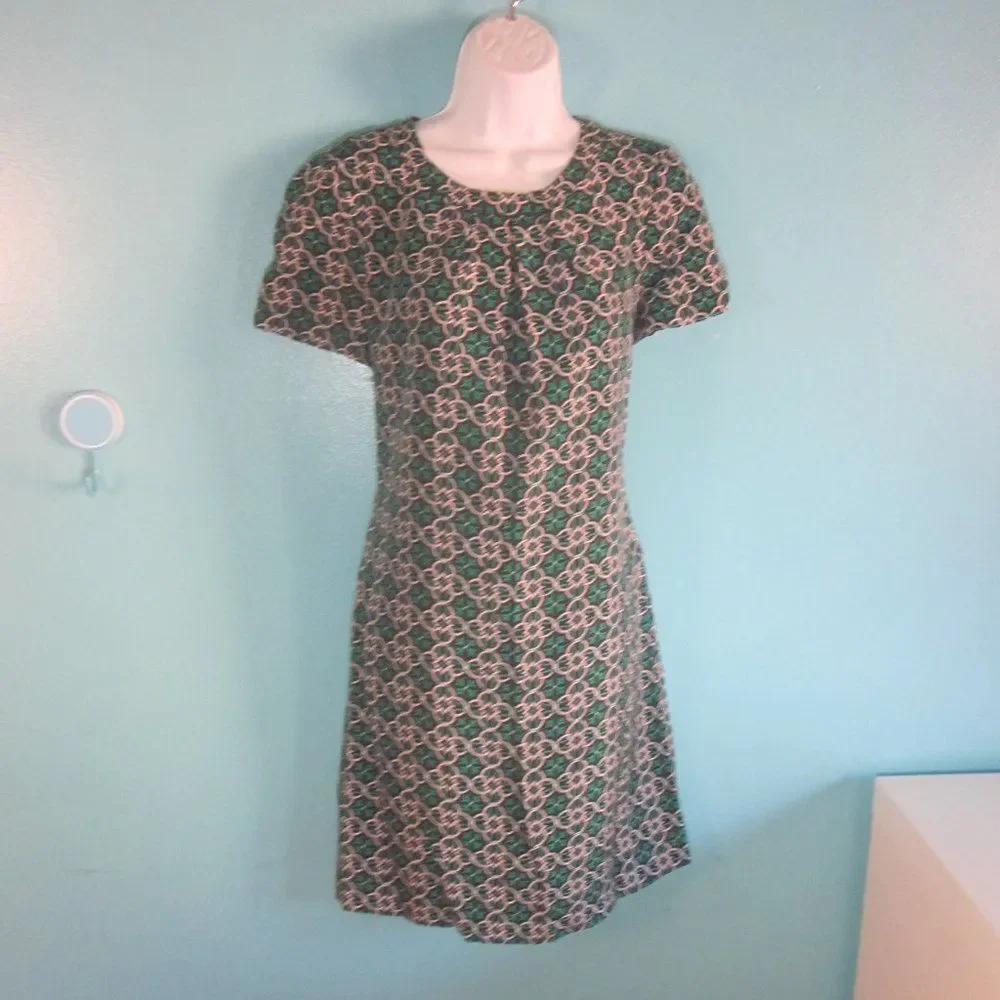 J Crew "Swoop" Silk A-Line Dress Size 6 - Picture 11 of 15